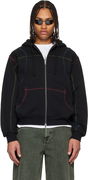 Court Full-Zip Hoodie with Contrast Stitching