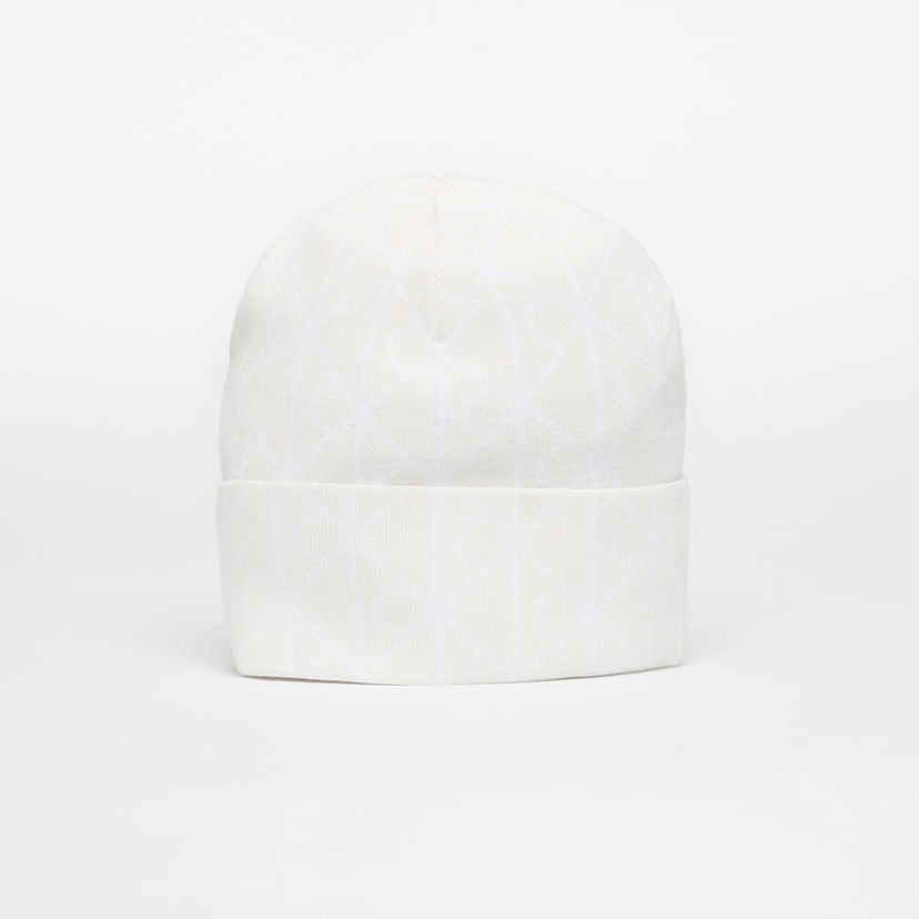 Шапка CALVIN KLEIN Calvin Klein Emblem Aop Fine Knit Beanie Бяло | LV04D8050G FUP