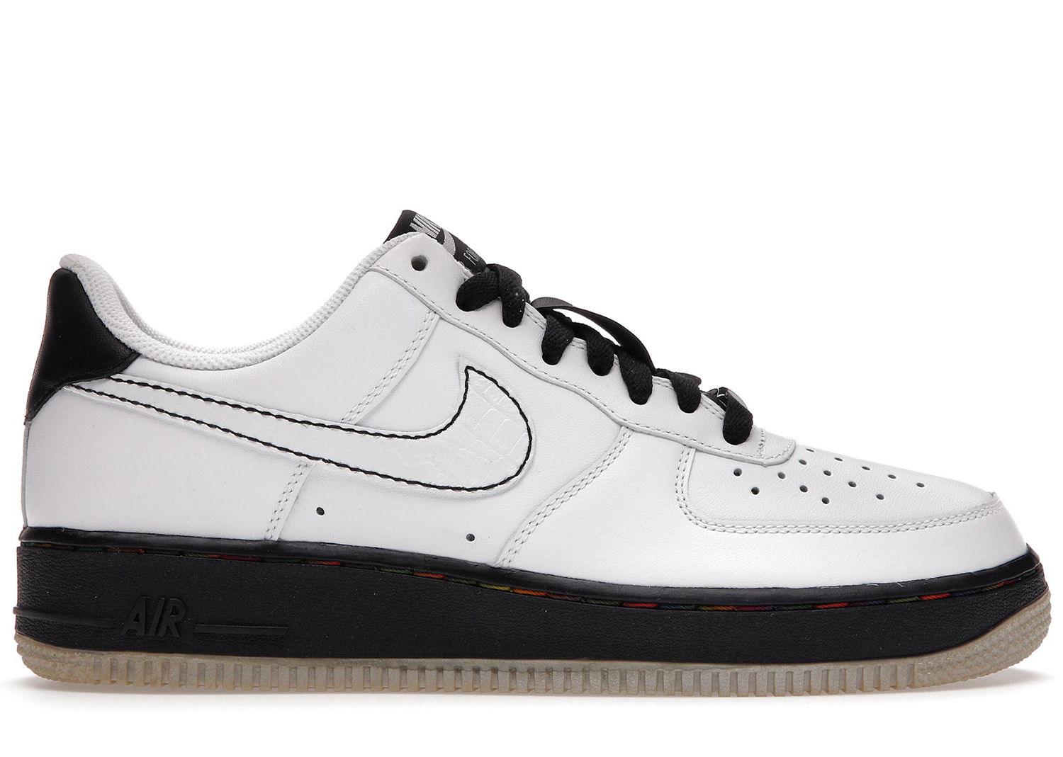 Кецове и обувки Nike Air Force 1 Low '07 White Black Metallic Silver Бяло | 315122-112, 0
