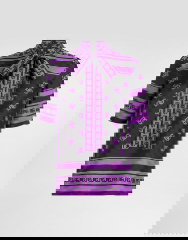 Риза Dolce & Gabbana Dg Logo All-over Print Silk Top Многоцветен | F7AO0THI1Z7HN9BP, 0