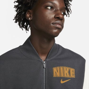 Яке бомбър Nike Fleece Varsity Jacket Сиво | FD0479-070, 2