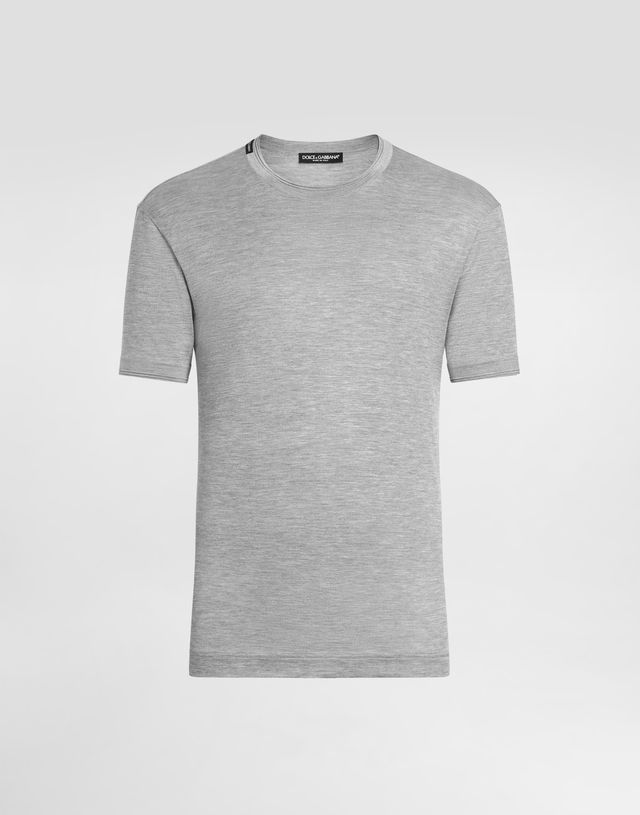 Dolce & Gabbana Men's Short-Sleeved Silk T-Shirt
