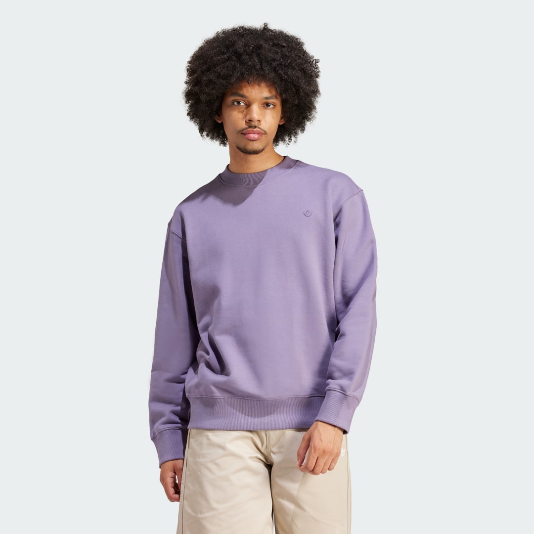 Суитчър adidas Originals Adicolor Contempo Crew French Terry Sweatshirt Лилаво | IR7918, 1