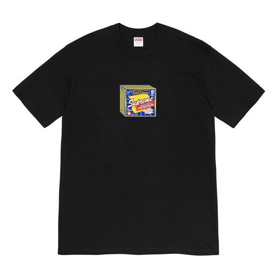 Тениска Supreme Cheese Print Short Sleeve T-Shirt Черно | SUP-FW19-757