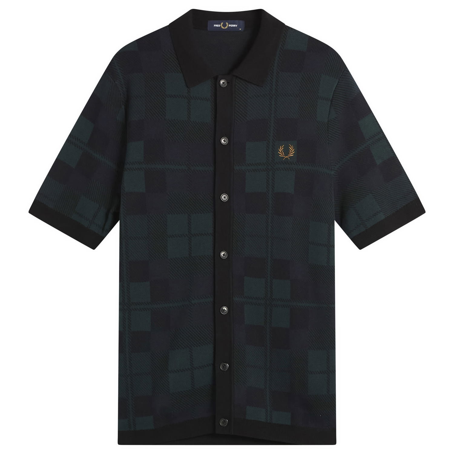 Риза Fred Perry Black Watch Tartan Short Sleeve Collared Knit Shirt Многоцветен | K1553-37A, 0