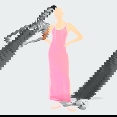Pокля adidas Performance 3-Stripes Tank Maxi Dress Червено | JD4620, 0