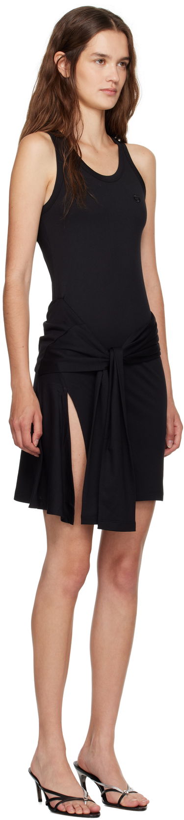 Pокля Coperni Coperni Knotted Jersey Minidress Черно | COPJS160F5009, 1