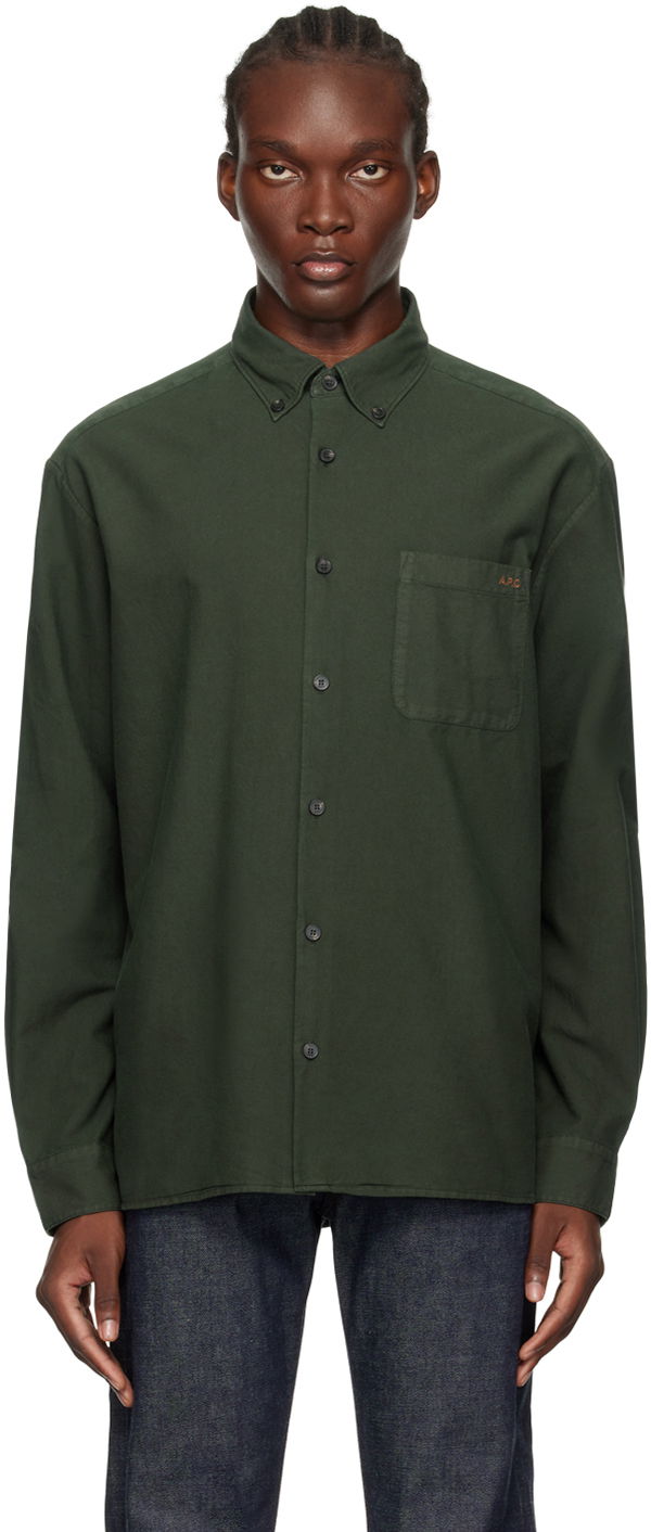 Риза A.P.C. Green Mateo Shirt Зелено | COHAH-H12599