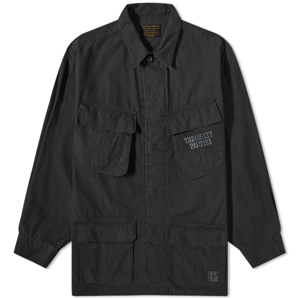 Палта WACKO MARIA Guilty Parties Back Print Fatigue Jacket Черно | 22SSE-WMO-ML02-BK, 0