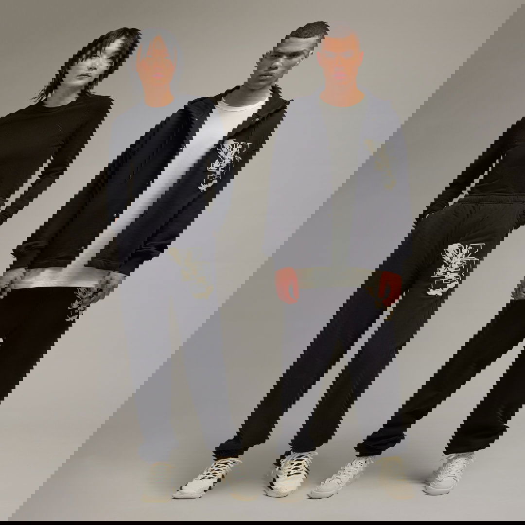 Спортни панталони Y-3 Graphic French Terry Черно | IQ2128, 1