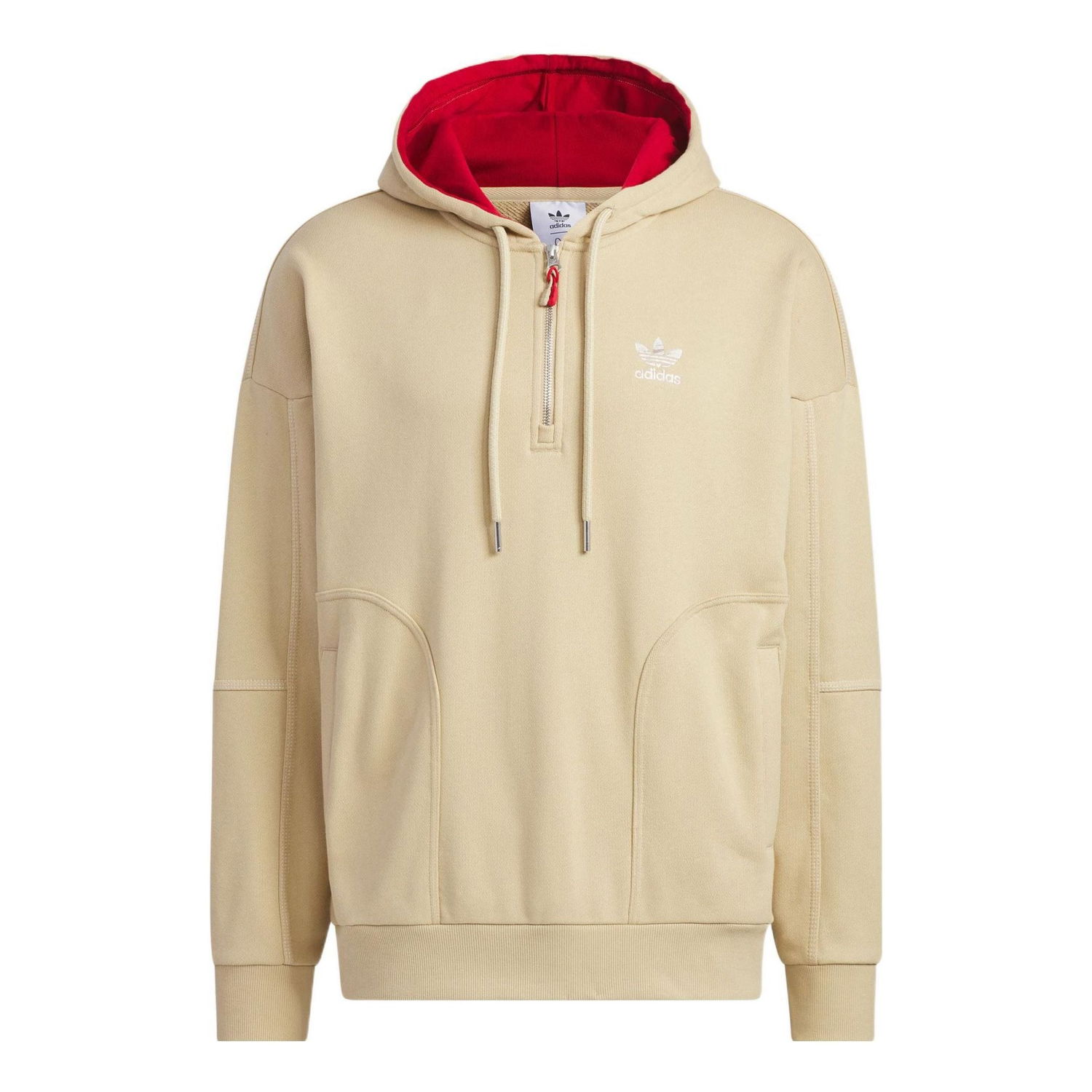 Суитчър adidas Originals Men's Originals Half-Zip Hoodie Бежово | HY7282, 0