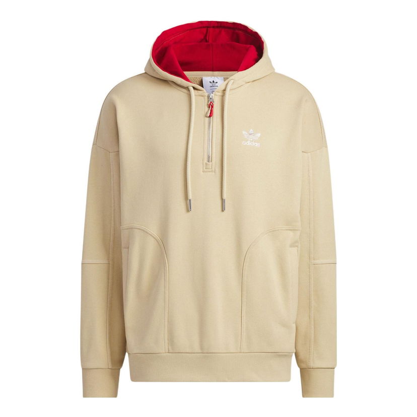 Суитчър adidas Originals Men's Originals Half-Zip Hoodie Бежово | HY7282