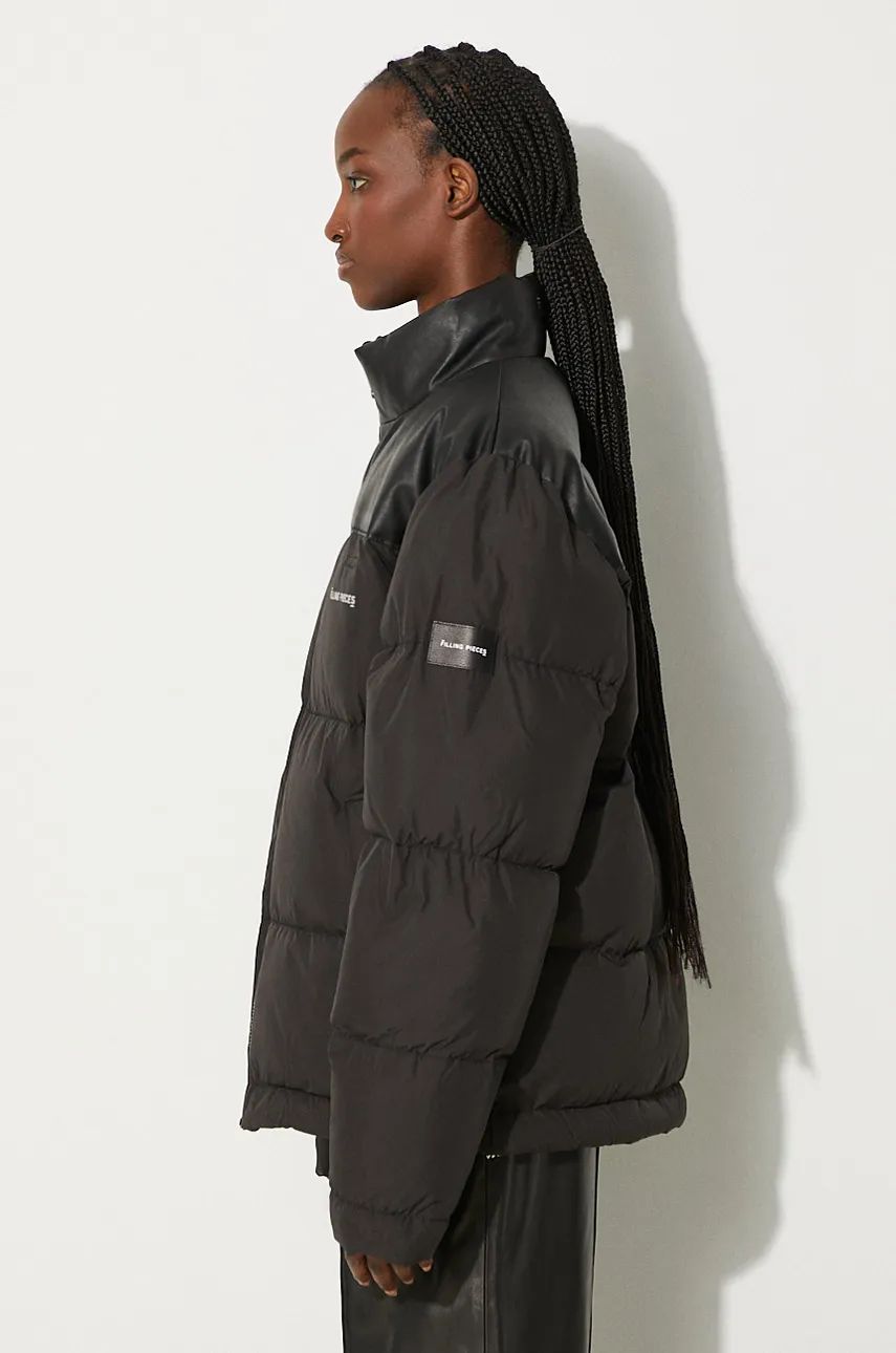 Пухо яке Filling Pieces Puffer Jacket With Leather Panels Черно | 78616961861, 1