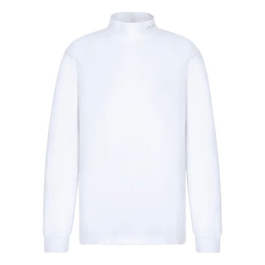 Тениска Dior Dior SS22 Logo Knit Mock Neck Long Sleeve T-Shirt Бяло | 213J649B0554-C001