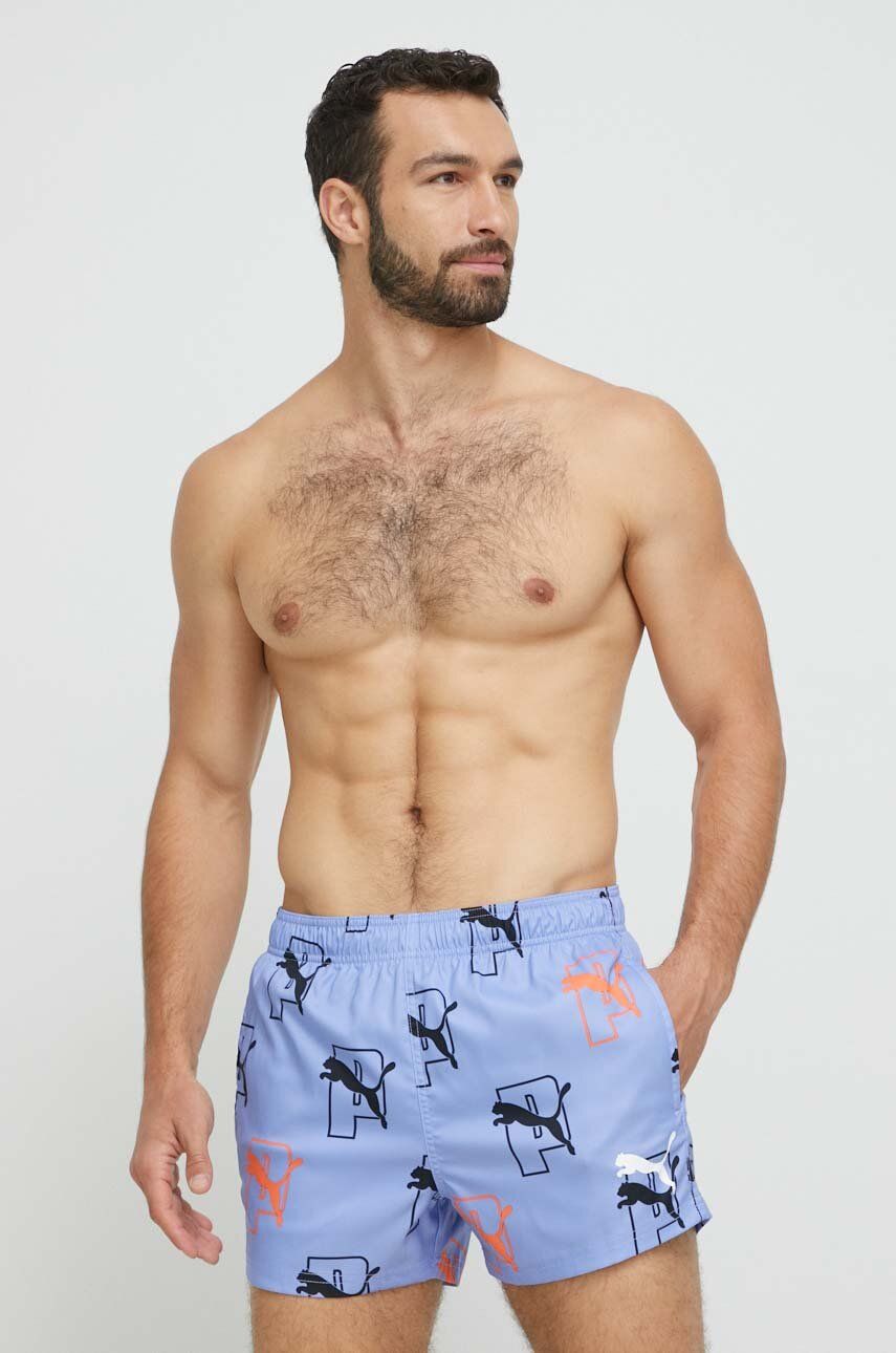 Бански Puma Cat Logo Length Shorts Лилаво | 938062, 0