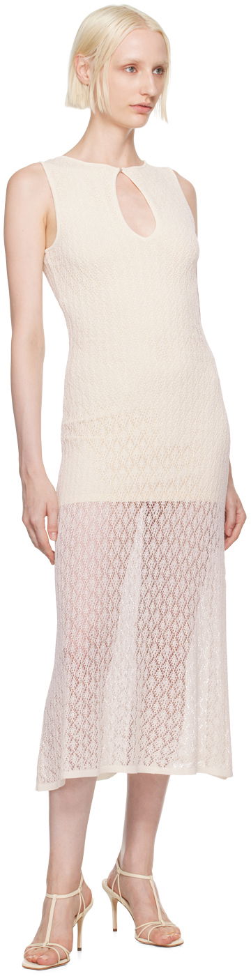 Pокля BEC + BRIDGE BEC + BRIDGE Aurora Keyhole Maxi Dress Бяло | W24-12244, 3