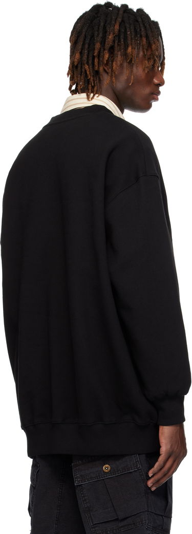 Пуловер We11done We11done Oversized V-Neck Sweatshirt Черно | WD-TS0-25-773-U-BK, 2