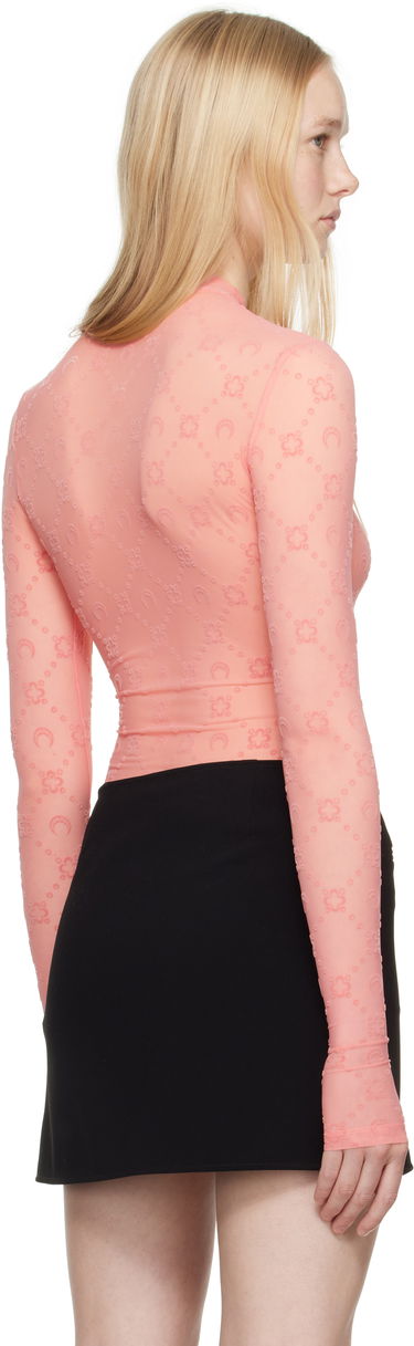 Тениска Marine Serre Monogram Mesh Highneck Top Сиво | WTO388A CJER0005, 2