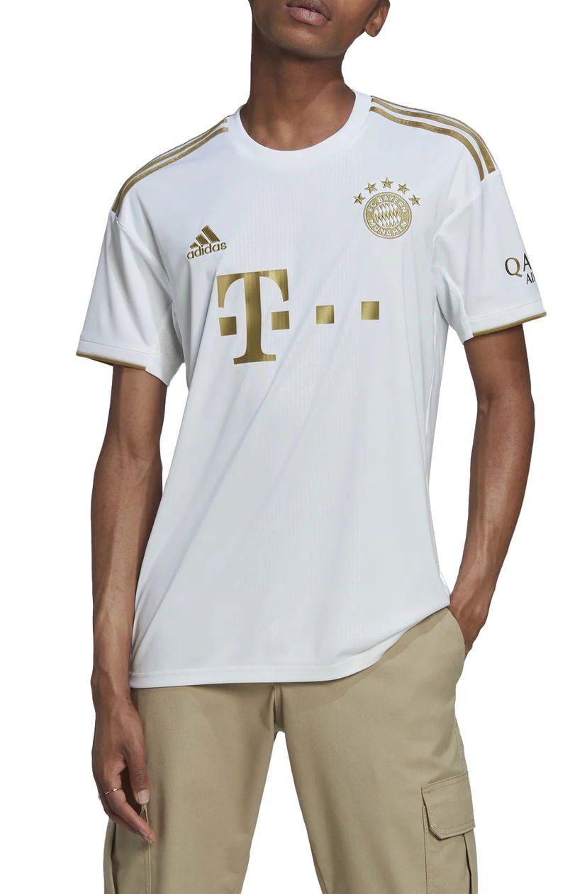 Фланелка adidas Originals FC Bayern Mnichov 2022/23 Away Jersey Бяло | hi3886