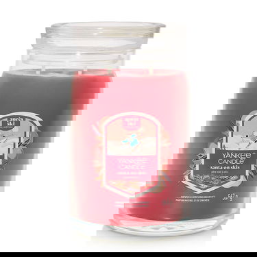 Свещи Yankee Candle Signature Large Jar 2 Wicks Santa On Skis Après Ski Collection Червено | 43493, 4