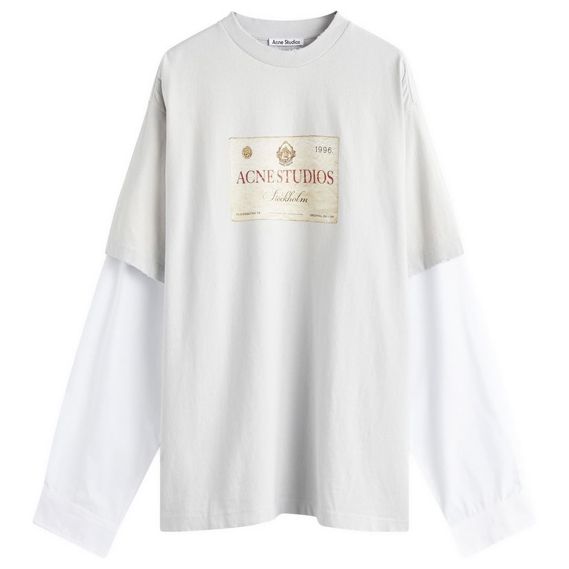 Тениска Acne Studios Double Layered Graphic T-Shirt Сиво | CL0322-AAB