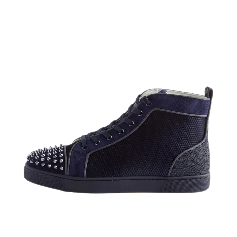 Кецове и обувки Christian Louboutin Louboutin Lou Spikes Orlato Flat Синьо | 1230171-4023