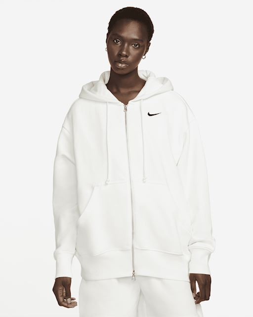 Суитчър Nike Phoenix Fleece Oversized Full-Zip Hoodie Бяло | DQ5758-133, 0