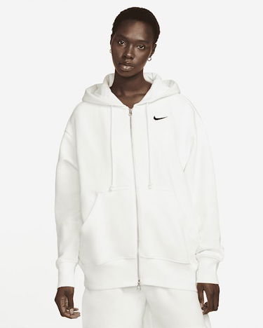 Суитчър Nike Phoenix Fleece Oversized Full-Zip Hoodie Бяло | DQ5758-133, 0