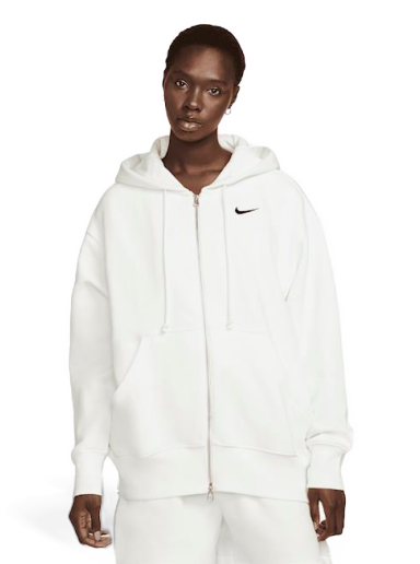 Суитчър Nike Phoenix Fleece Oversized Full-Zip Hoodie Бяло | DQ5758-133