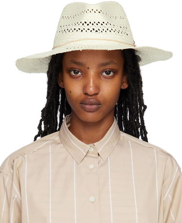 Шапка rag & bone Elle Perforated Fedora by Бежово | WJW23P1007PL07, 0