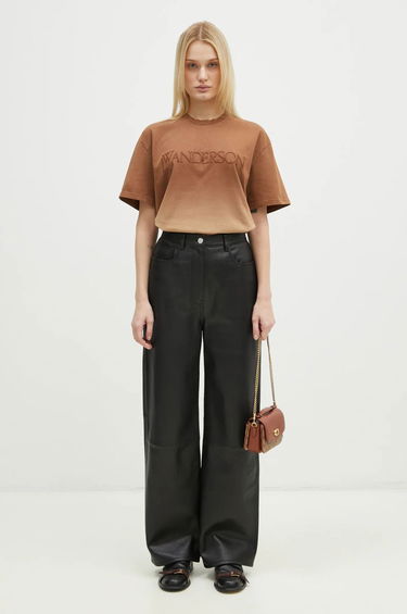 Тениска JW Anderson JW Anderson Logo Embroidery Gradient T-Shirt Кафяво | JT0244.PG1551.619, 3