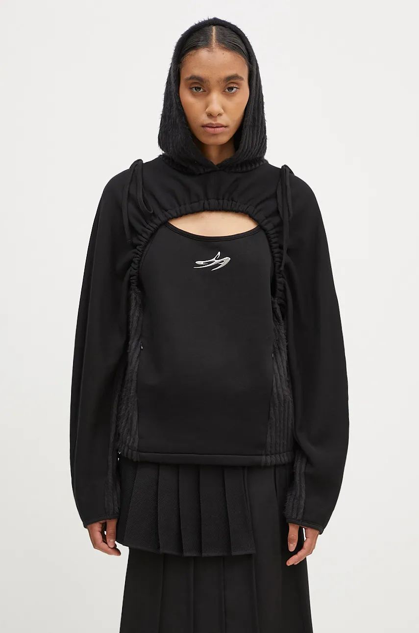 Суитчър Andersson Bell Hoodie Shirring Cut Out Черно | atb1193w, 0