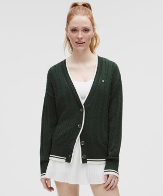Пуловер lululemon Cable-Knit Tennis Cardigan Зелено | prod20001107, 5