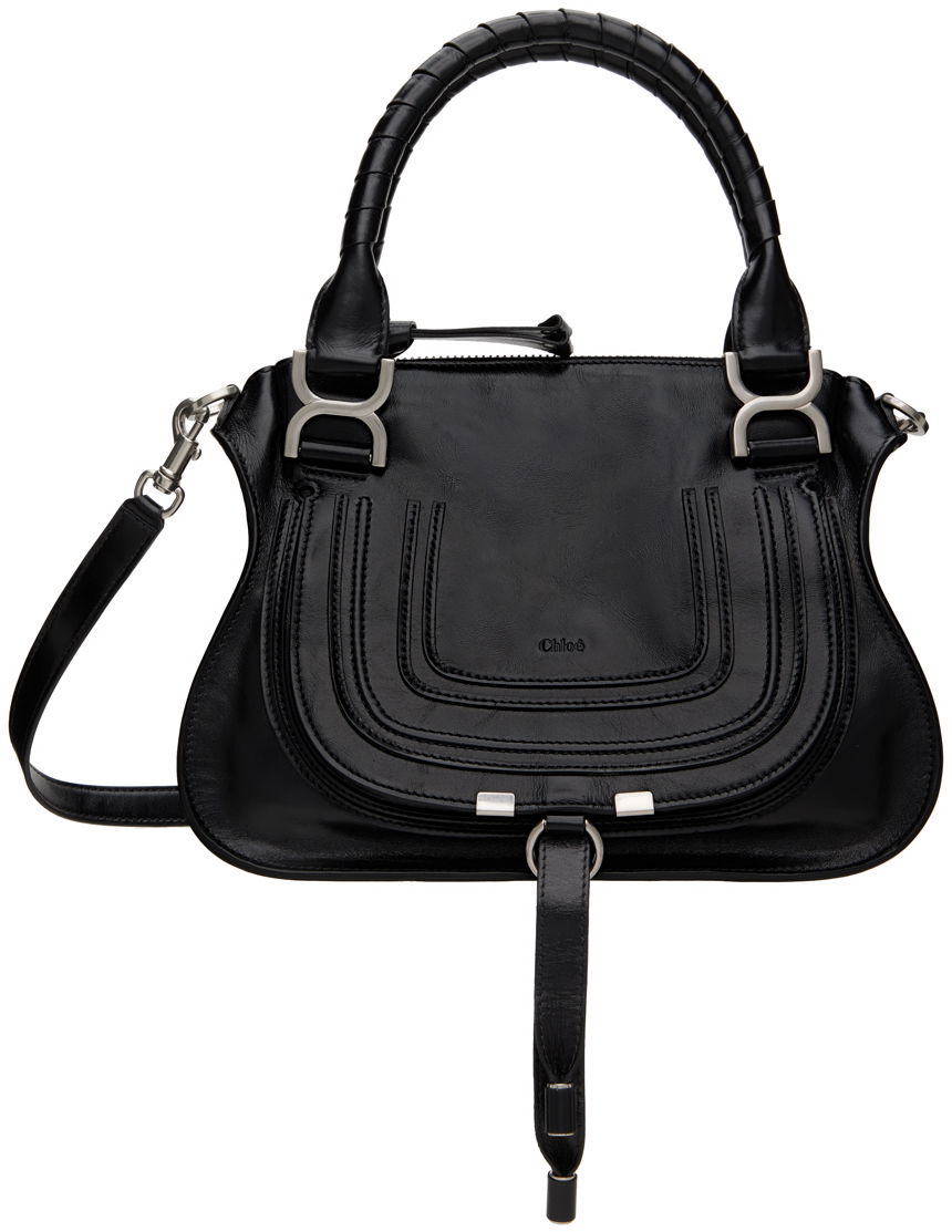 Голяма пазарска чанта CHLOÉ Chloé Black Small Marcie Bag Черно | CHC24AS628N90, 0