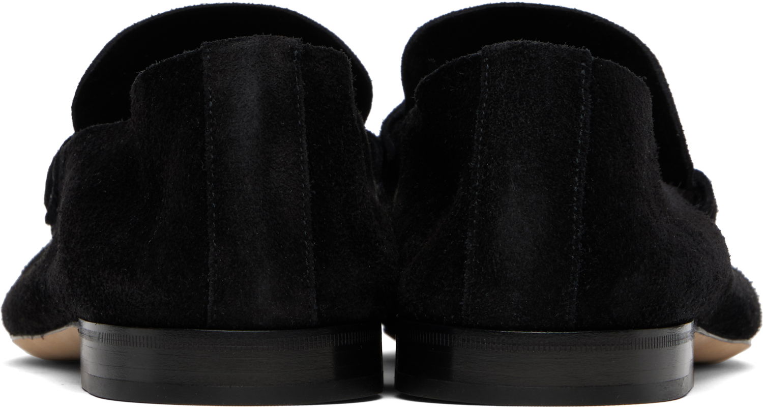 Кецове и обувки The Row The Row Soft Suede Loafers Черно | F1626-L305, 1