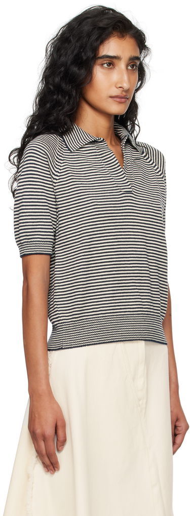 Поло тениска Max Mara Weekend Max Mara Striped Knit Polo Червено | 2525366131600, 4