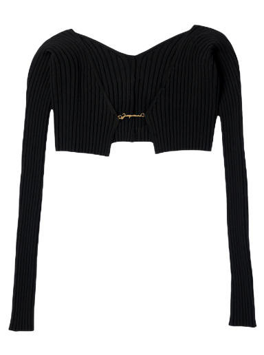 Пуловер Jacquemus Le Cardigan Alzou Черно | 213KN108 2190 990