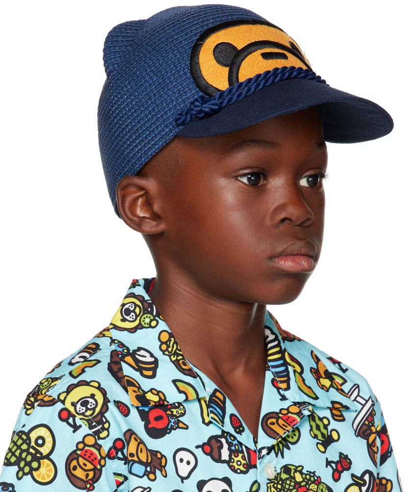 Шапка с козирка BAPE Milo Blade Cap Синьо | 002CPJ303005K, 1