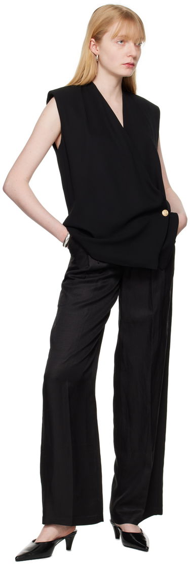 Жилетка Anine Bing Wrap Sleeveless Top Черно | A-07-4835-BLK26, 3