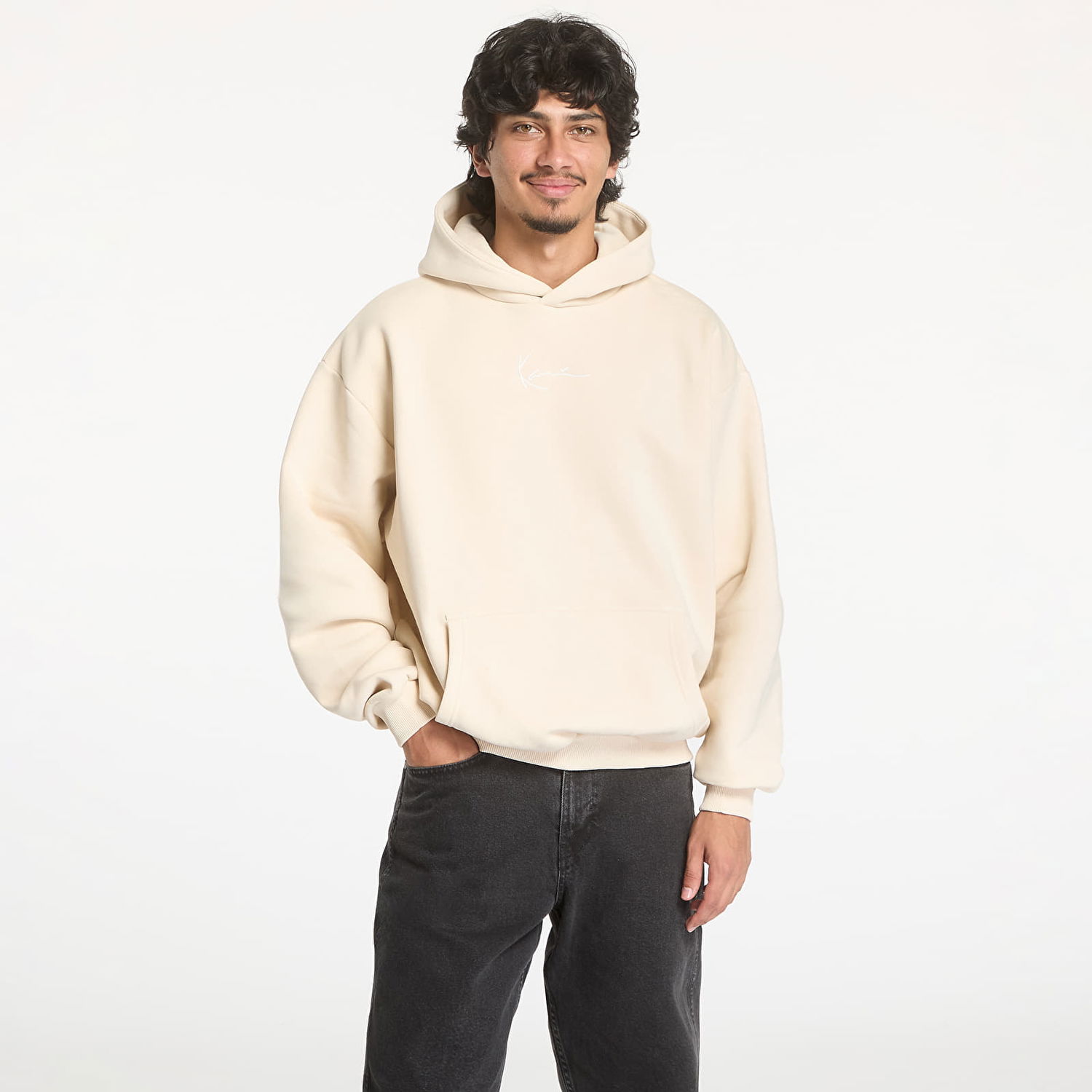 Суитчър Karl Kani Small Signature Essential OS Hoodie Light Sand Бежово | KM-HD021-023-24, 0