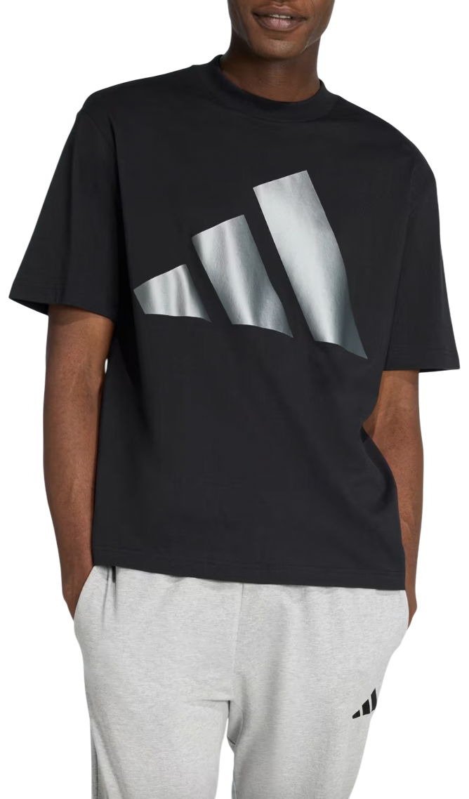 Тениска adidas Originals Holiday Big Metallic Logo T-Shirt Черно | jm1709