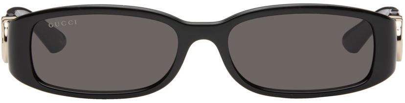 Слънчеви очила Gucci Black Rectangular Frame Sunglasses Черно | GG1661S-001