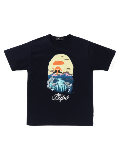 Тениска BAPE Mr Bathing Ape Head Wide Tee Черно | 7J30-109-001