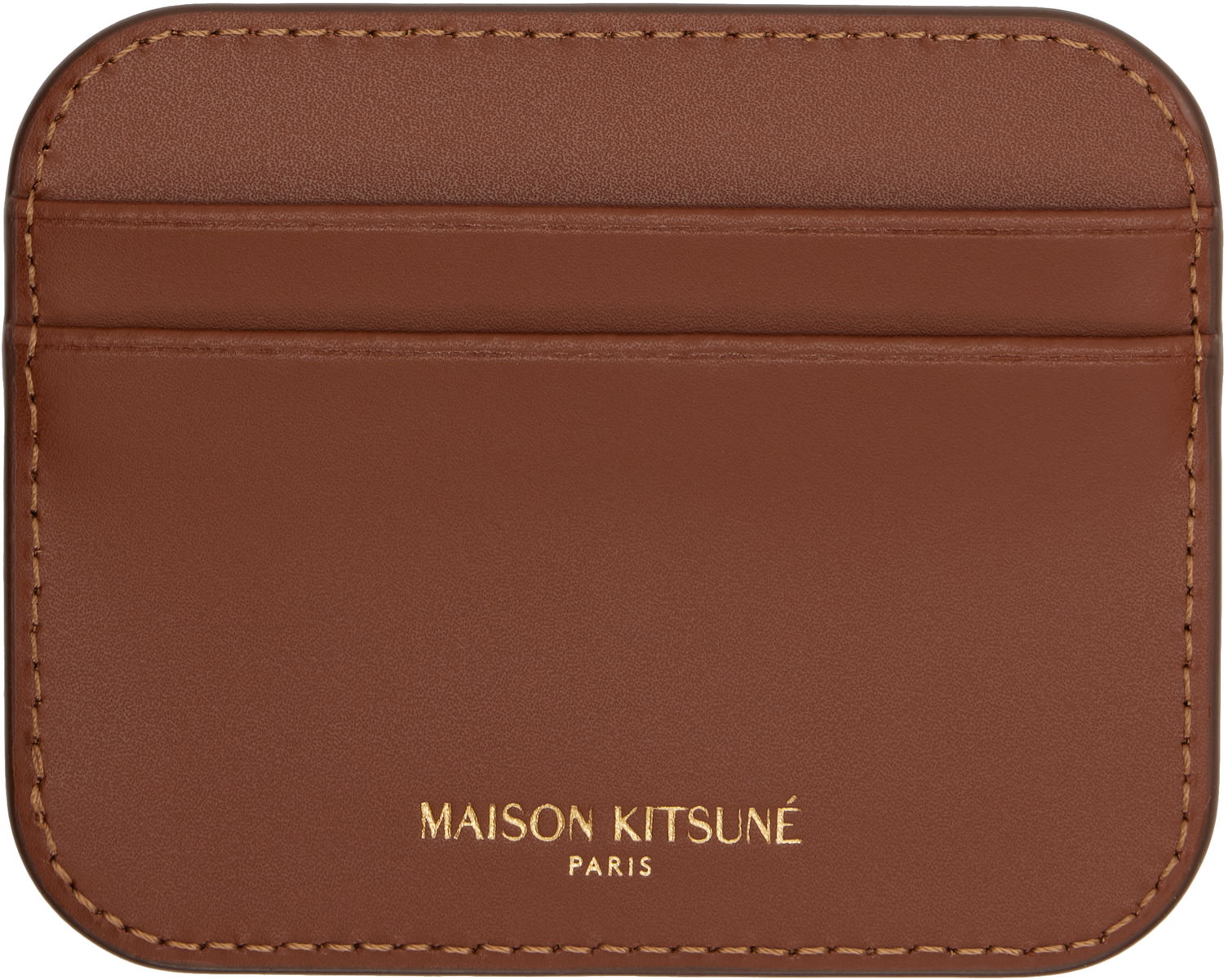 Портфейл MAISON KITSUNÉ Maison Kitsuné Edie Card Holder Кафяво | OW05700LR0001, 1