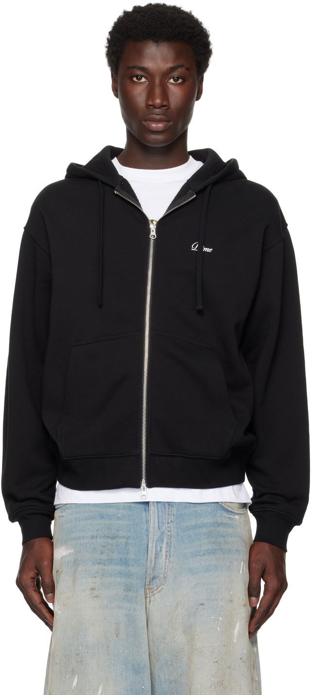 Cursive Small Logo Zip Hoodie