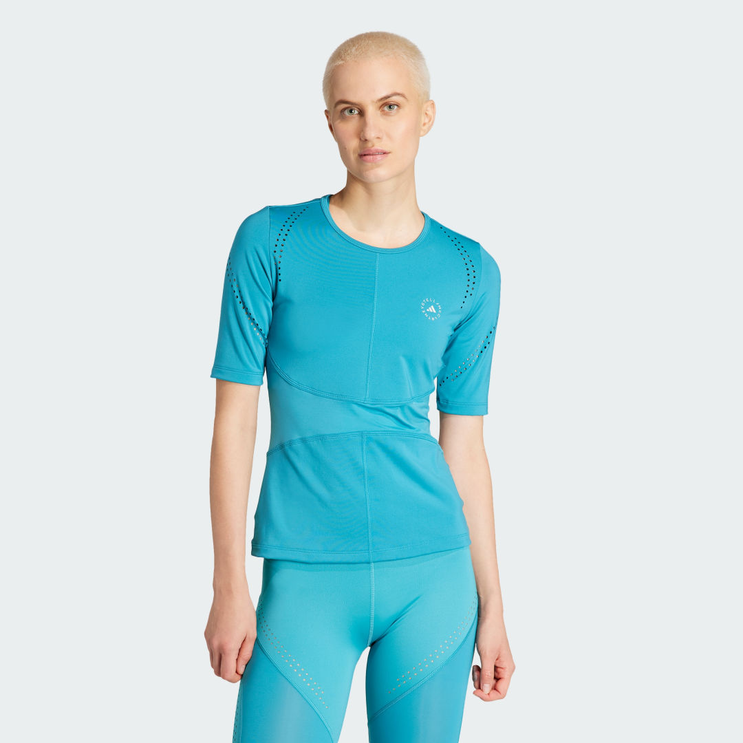 Тениска adidas Performance by Stella McCartney TruePurpose Training Tee Тюркоазено | IA1506, 0