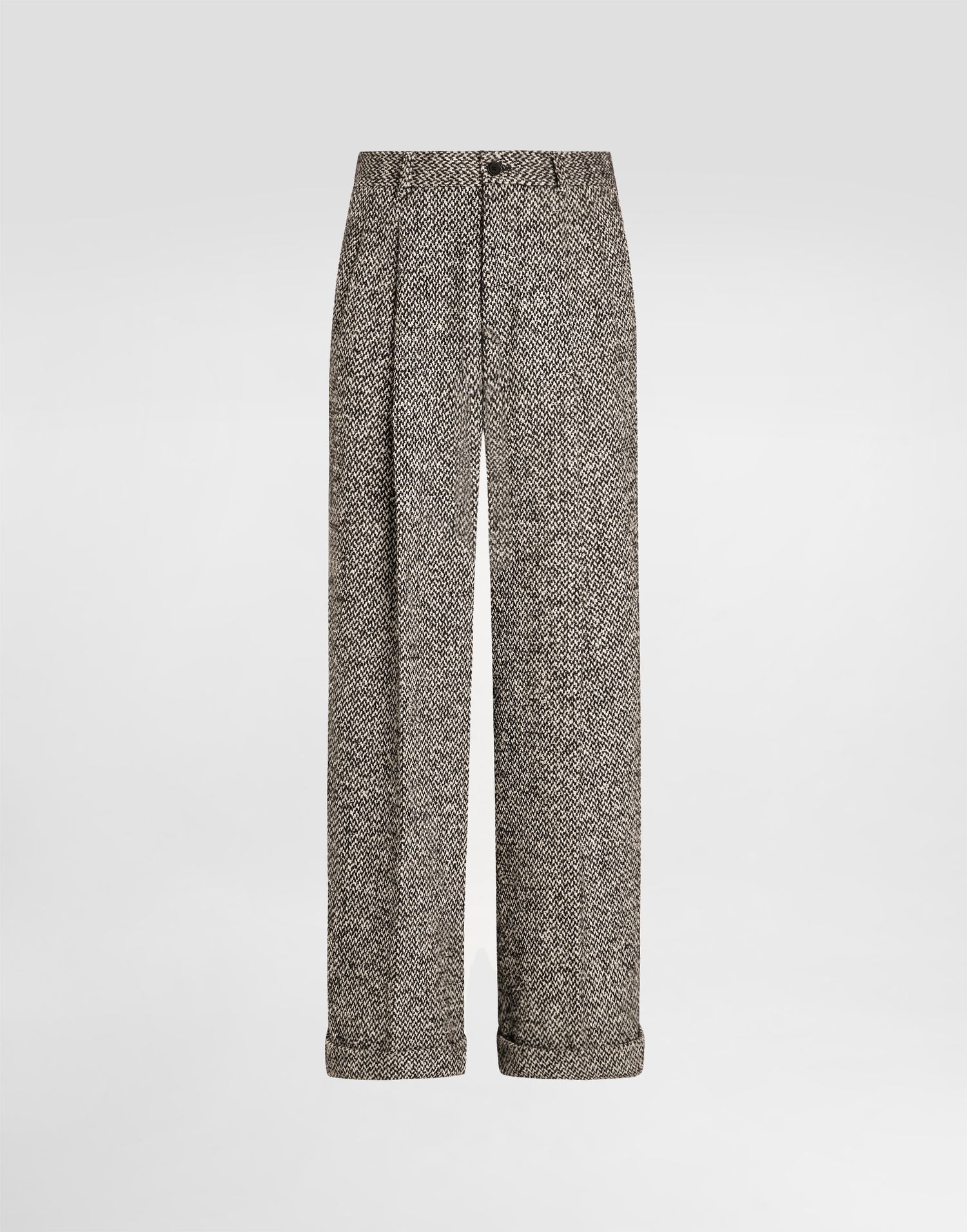 Панталони Dolce & Gabbana Dolce & Gabbana Wool Blend Dotted Cuffed Trousers Бежово | GP16OTFMZAJS8030, 0