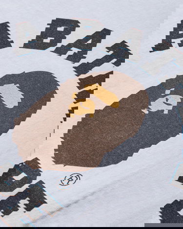 Тениска BAPE College T-Shirt Бяло | 1L80110001 WHITE, 4