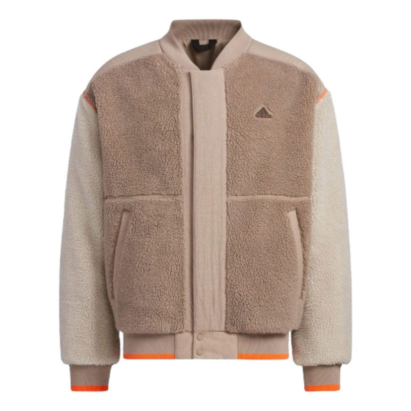 Яке бомбър adidas Originals Fleece Collegiate Padded Jacket Бежово | IL8918