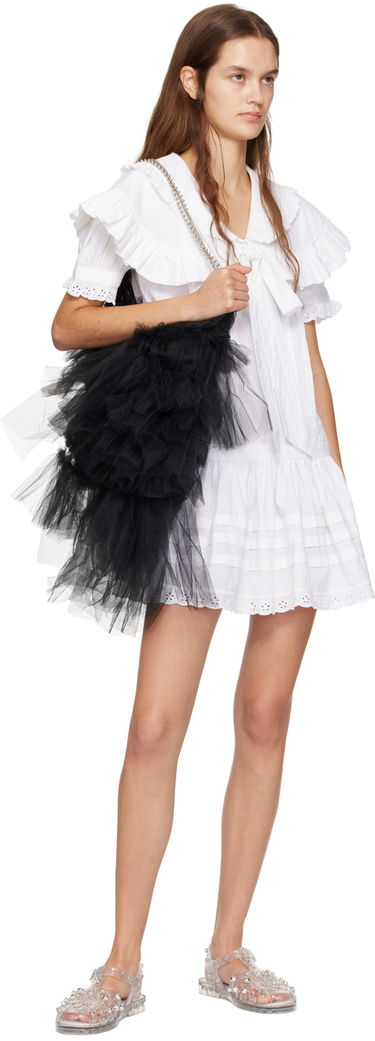 Голяма пазарска чанта Collina Strada Collina Strada Small Mist Tulle Tote Bag with Chains Черно | XX9019, 3